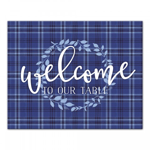 Welcome To Our Table 16x20 Canvas Wall Art