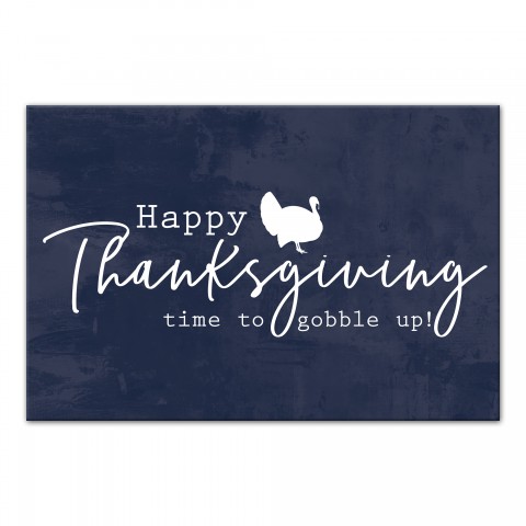 Happy Thanksgiving Gobble Up 12x18 Canvas Wall Art