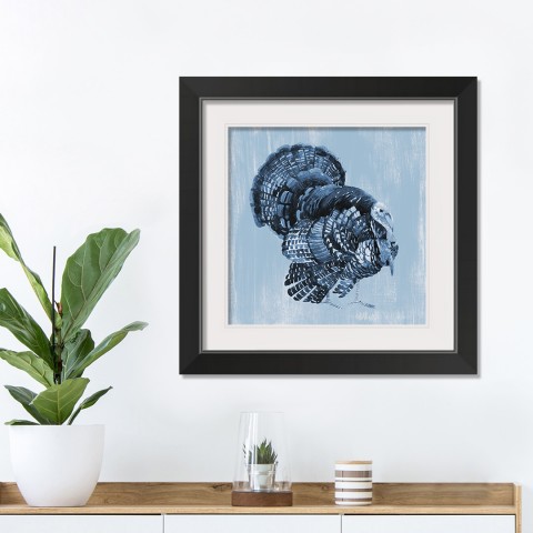 Turkey Paint 16x16 Black Framed Print Under Glass