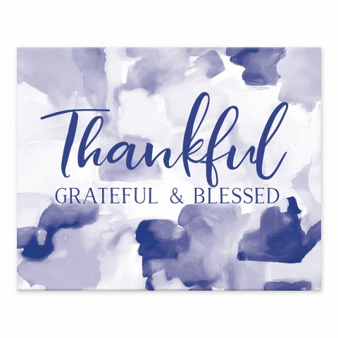 Thankful Grateful Blessed 10x8 Tabletop Canvas