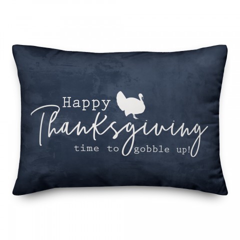 Time To Gobble Up 14x20 Spun Poly Pillow