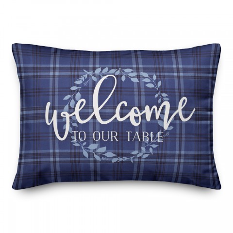 Welcome To Our Table 14x20 Spun Poly Pillow