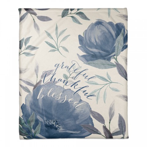 Grateful Thankful  50x60 Coral Fleece Blanket