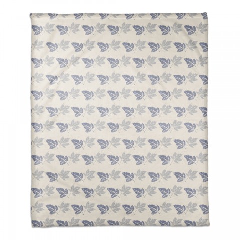 Blue Leaves 50x60 Coral Fleece Blanket