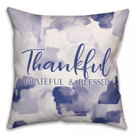 Thakful Grateful Blessed Pillow