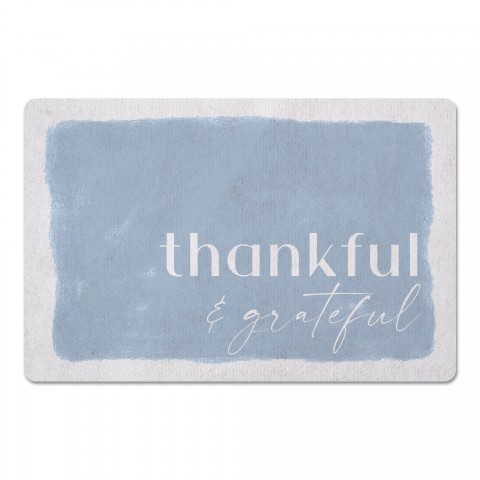 Thankful Grateful Blue 27x18 Floor Mat