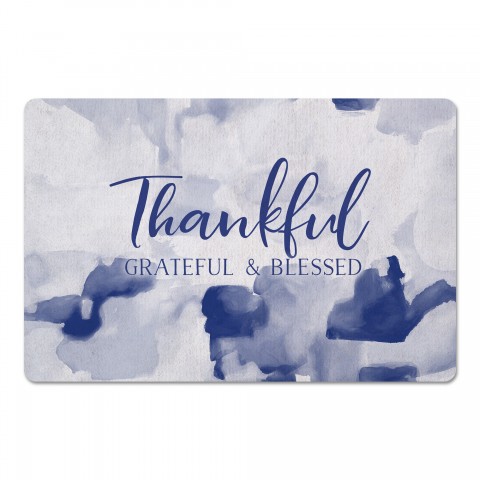 Thankful Grateful Blessed 27x18 Floor Mat