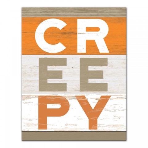 Creepy Wood Slats 11x14 Canvas Wall Art