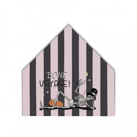 Bone Voyage! 12x12 House Shaped Canvas