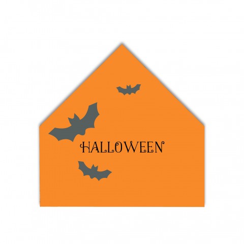 Halloween Bats 12x12 House Shaped Canvas