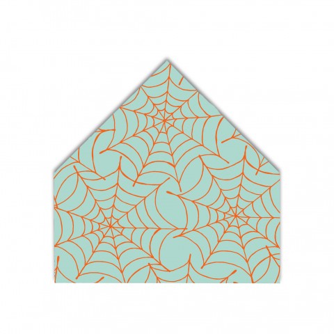 Blue Spider Webs 12x12 House Shaped Canvas
