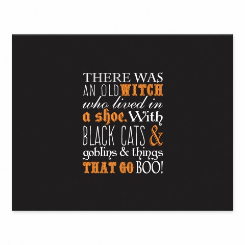 There Was A Witch 10x8 Tabletop Canvas