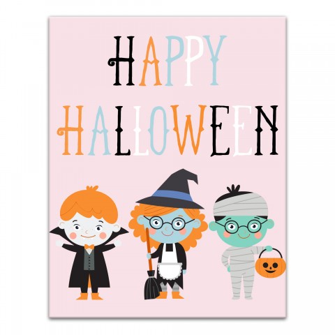 Halloween Costumes 11x14 Canvas Wall Art