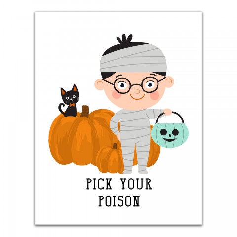 Pick Your Poison Mummy 11x14 Canvas Wall Art