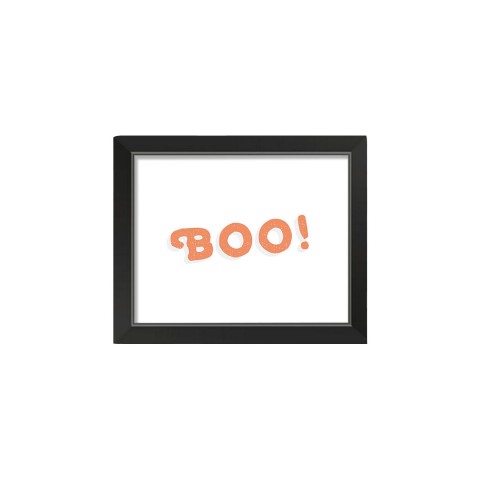 Boo! 14X11 Black Framed Print Under Glass