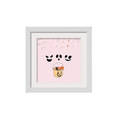 Candy Face 16x16 White Framed Print Under Glass