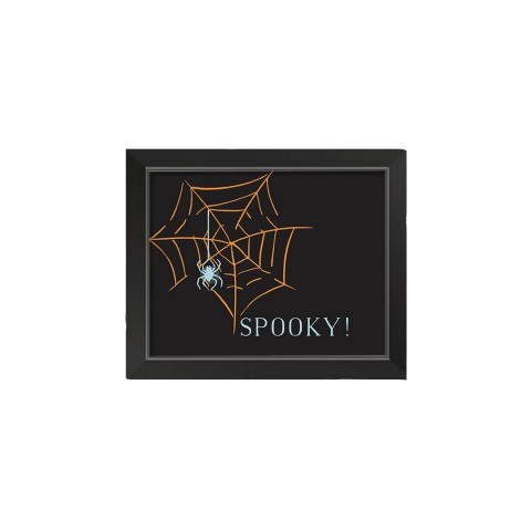 Spooky Web 14X11 Black Framed Print Under Glass