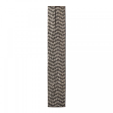 Black Wood Chevron Runner