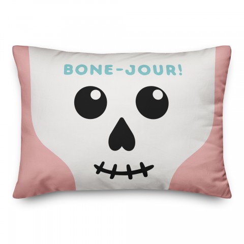 Bone-Jour! 14x20 Spun Poly Pillow