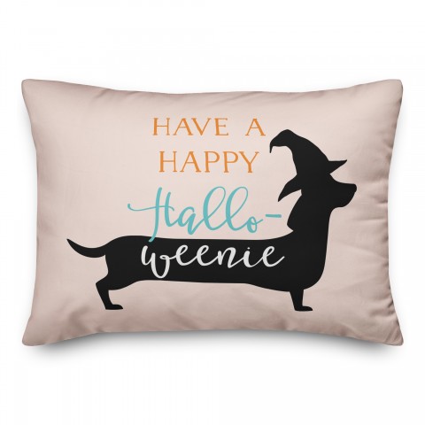 Happy Halloweenie 14x20 Spun Poly Pillow