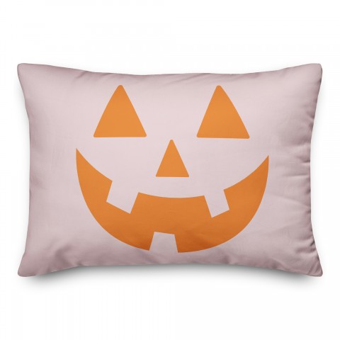 Pumpkin Face 14x20 Spun Poly Pillow