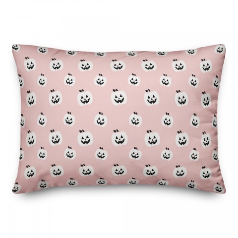 Pink Pumpkins Galore 14x20 Spun Poly Pillow