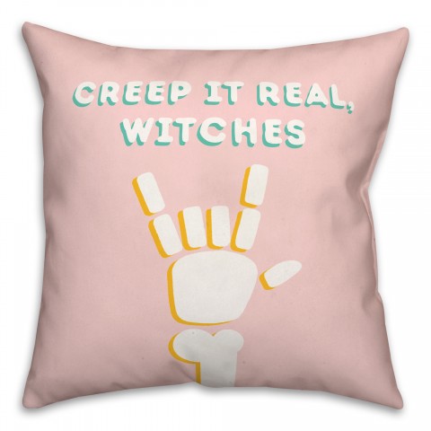 Creep It Real Witches Pillow