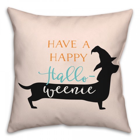 Happy Halloweenie Pillow