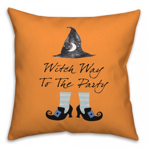 Witch Way To The Party Pillow