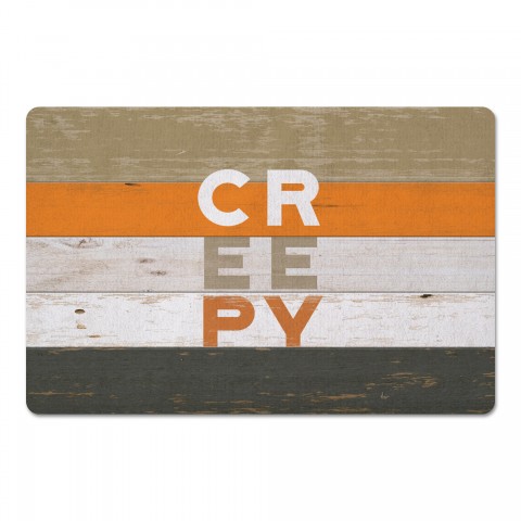 Creepy On Wood 27x18 Floor Mat