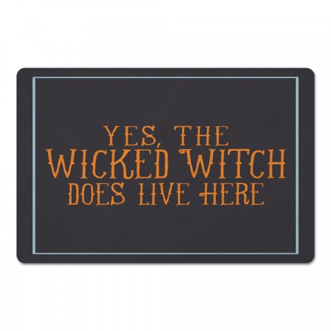 Wicked Witch Lives Here 27x18 Floor Mat