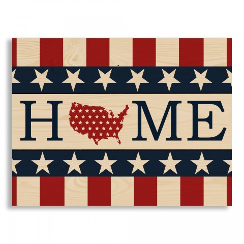 Home Stars and Stripes 14x10.5 Pallet Wood Art