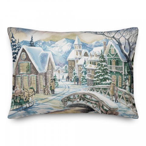 Winter Scene 14x20 Spun Poly Pillow