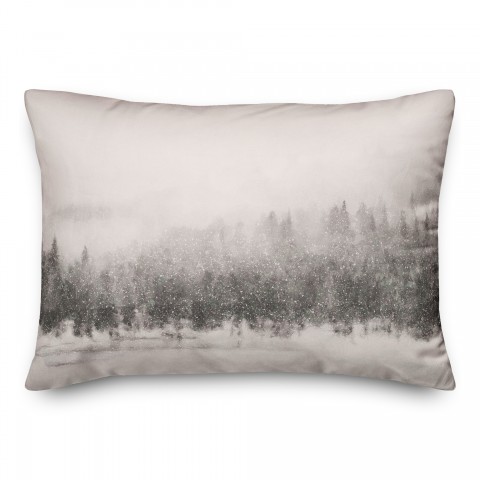 Let It Snow Tree Line 14x20 Spun Poly Pillow