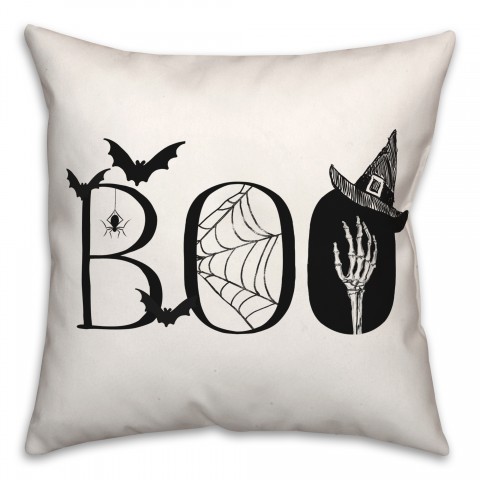 Boo 18x18 Spun Poly Pillow