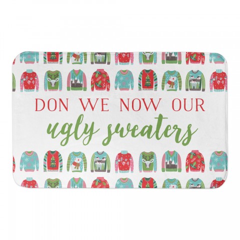 Don Our Ugly Sweaters 34x21 Bath Mat
