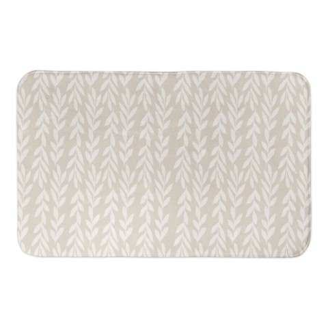 Neutral Fall Leaves 34x21 Bath Mat