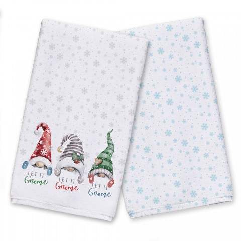 Let it Gnome Blue Snowflakes Textiles Collection