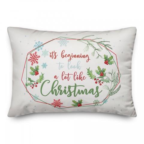Beginning to Look Like Xmas 14x20 Spun Poly Pillow