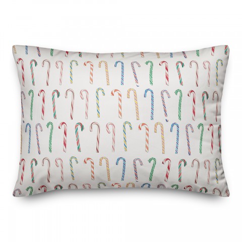 Candy Cane Pattern 14x20 Spun Poly Pillow