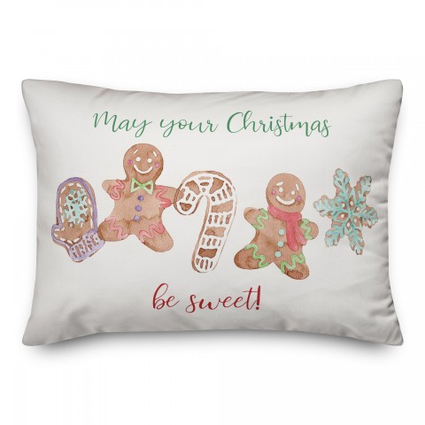 Sweet Christmas Cookies 14x20 Spun Poly Pillow