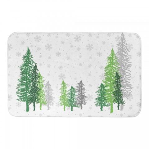 Merry Christmas Forest 34x21 Bath Mat