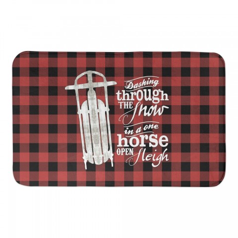 Open Sleigh Buffalo Check 34x21 Bath Mat