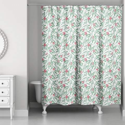 Holly Berries 71x74 Shower Curtain