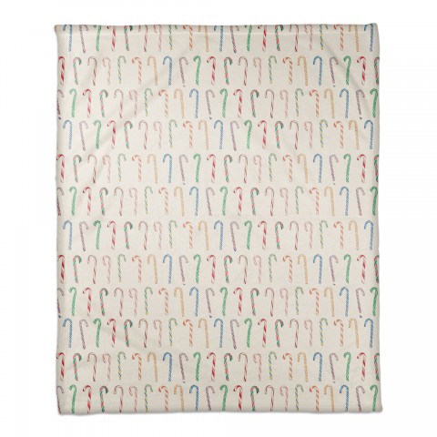 Candy Cane Pattern 50x60 Coral Fleece Blanket