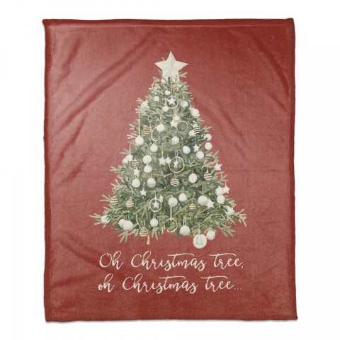 Oh Christmas Tree 50x60 Coral Fleece Blanket