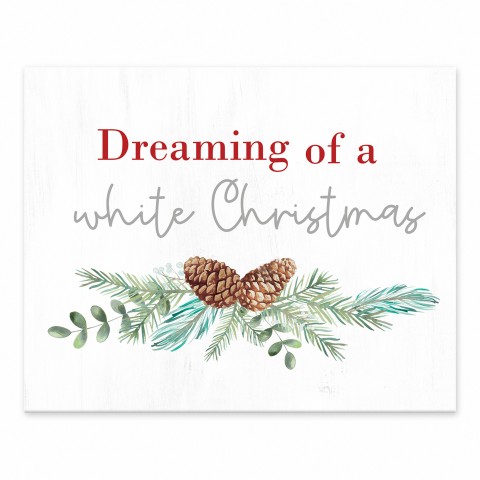 Dreaming of a White Christmas 10x8 Tabletop Canvas