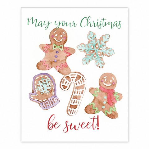 Sweet Christmas Cookies 8x10 Tabletop Canvas