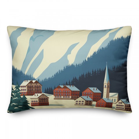 Mountain Basetown 14x20 Spun Poly Pillow
