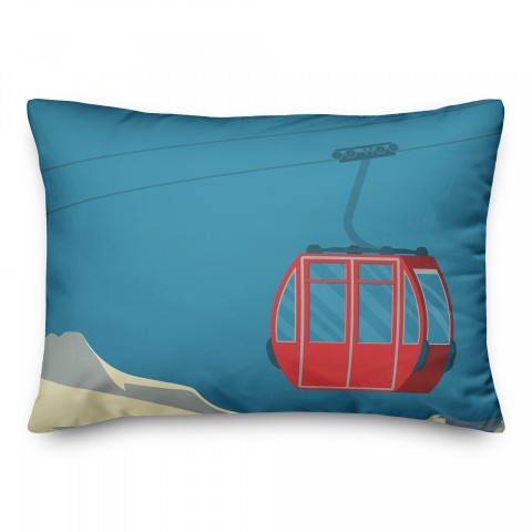 Ski Lift Lodge  14x20 Spun Poly Pillow